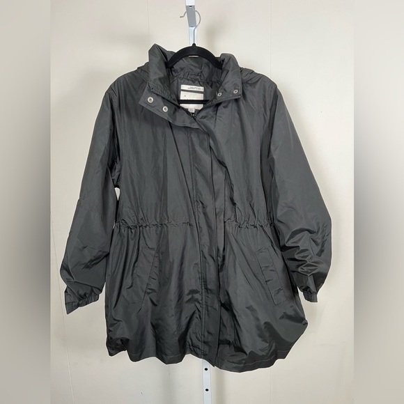 a new day Jackets & Blazers - NWT A New Day Jacket Womens Black Water Resistant Hooded Raincoat Size XXL